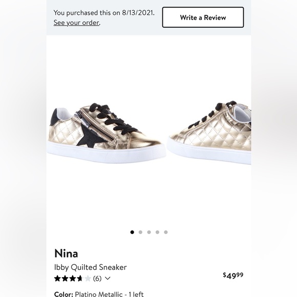 Barely used super cute girls Nina fashion sneakers - Picture 6 of 6